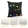 thumbnail image 4 of SHANXI Cute Cat Throw Pillow Covers Soft Colorful Neon Pillow Cases Cushion Covers for Living Room Bedroom Simple Stroke Style Decorative Throw Pillowcases for Sofa Couch Chair 22x22in, 4 of 5