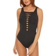 thumbnail image 1 of Bleu Rod Beattie Womens Lace-Up Ruffled One-Piece Swimsuit, 1 of 2