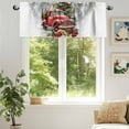 thumbnail image 6 of Merry Christmas Red Truck Valances for Windows, 42 x 12in, Xmas Tree Present Dog Winter Snow Rod Pocket Kitchen Valance Curtain Light Filtering Window Treatments for Living Room Bedroom, 1 Panel, 6 of 7