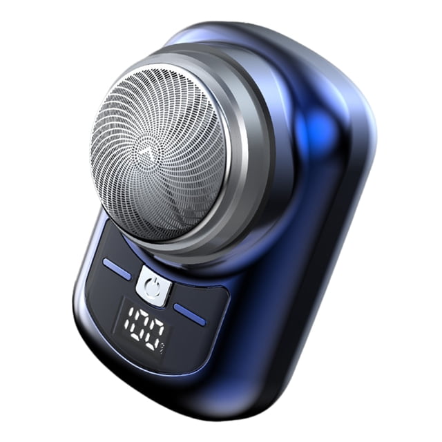 Mini Afeitadora Eléctrica Recargable Por USB Pantalla Alimentación Digital 180 MAh (azul)