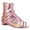 Pink, variant on YDN Women Open Square Toe Flats Gladiator Sandals Back Zipper Strappy Low Heels Summer Dressy Vacation Shoes Size 7 Pink
