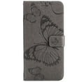 thumbnail image 4 of Feishell Compatible with iPhone 16 Pro Wallet Case with Wrist Strap,for Men Women,Butterfly Embossed PU Leather Flip Stand Card Slots Protective Magnetic Flip Kickstand Phone Cover,Gray, 4 of 11