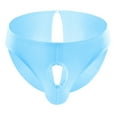 thumbnail image 2 of Arnsht Men's Hole in Front Thongs Lingerie Bulge Enhancing Thong G-String Underwear Pouch Soft Stretch T-Back Underwear Light Blue XL, 2 of 4