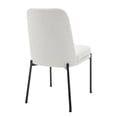 thumbnail image 4 of Wovenbyrd Bentley Modern Dining Chair, Curved Back, Metal Frame, Indoor - Cream Performance Boucle, 4 of 9