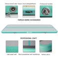 thumbnail image 3 of AKSPORT P10 Series Air Mat Tumble Track 10' Inflatable Gym Mat, Mint Green, 3 of 5