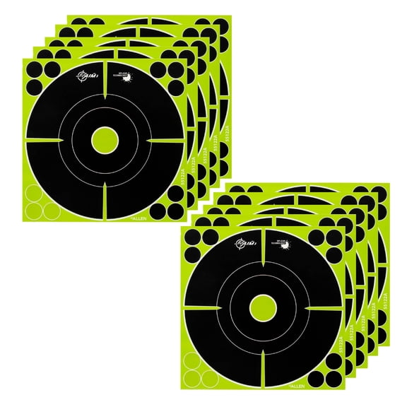 EZ Aim Splash Adhesive Bullseye Targets, 6 x 6 Inch, 10 Pack
