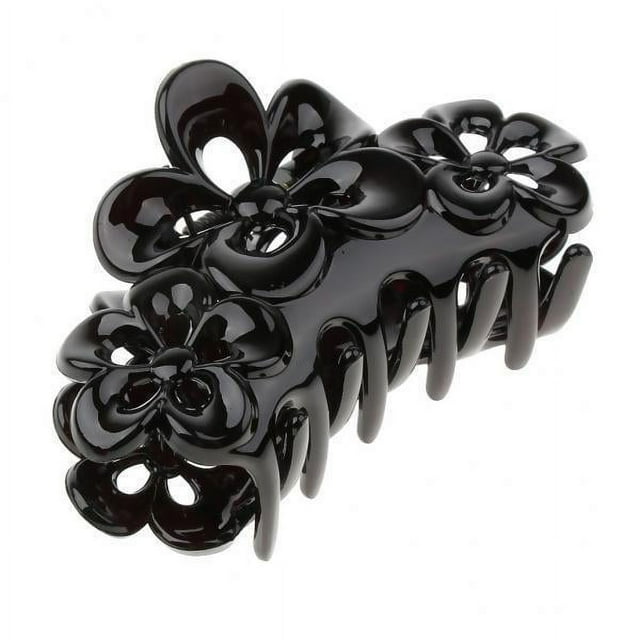 Bunblic 5-6pack Hollow Flowers Hair Patterns Womens Large Hair Claw Clasp Grips Clips 5 Pcs