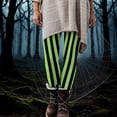 thumbnail image 2 of FAWUUDO Womens Printed Leggings Digital Print Footless Stretchy Tights Mint Green, 2 of 9