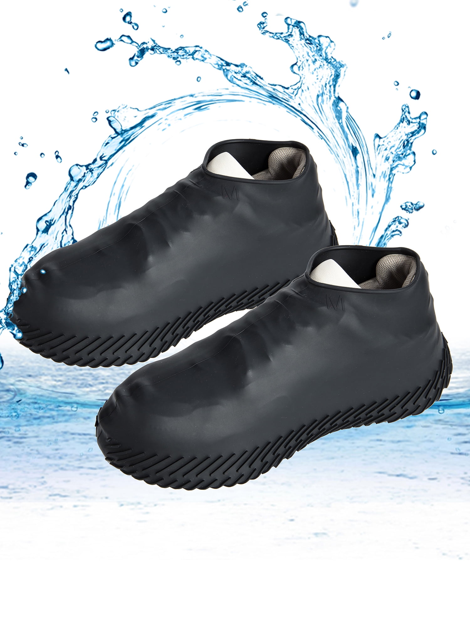 US Women Men Silicone Rain Shoe Covers Waterproof Foldable Slip Cycling Outdoor 
