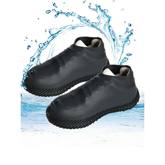 LELINTA Rain Shoe Covers,Anti-slip Reusable Silicone Shoe Covers Waterproof Foldable Slip Cycling Outdoor Shoe Covers for Kids,Women,Men