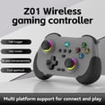 thumbnail image 2 of Z01 Controlador Juego Inalámbrico RGB Doble Hall 3D Rocker Trigger Programación Macro Personalizado TURBO Burst Soporte Steam/Android/iOS/SWITCH/PS4 (gris), 2 of 9