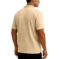 thumbnail image 5 of Breeze Polo Shirts for Men Beer Belly Texture Stretchy Quick Dry Golf Shirt Summer Casual Short Sleeve Collared Top,XL,Khaki, 5 of 6