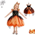 thumbnail image 2 of Likimi Kids Toddler Girls Hallowmas Dress With Mesh Dress Up Color Block Stage Show Halloween For Performance Elegant Cosplay Dresses Size 7-8 Years, 2 of 8