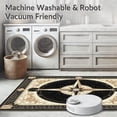 thumbnail image 5 of ODIKA 4'x6' Machine Washable Non-Slip Area Rug, Vintage Prairie Compass Featuring Elegant Beige and Onyx Design High Traffic Rug, Black, 52289, 5 of 7