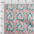 thumbnail image 1 of oneOone Silk Tabby Dark Peach Fabric Rose Buds Floral Craft Projects Decor Fabric Printed By The Yard 42 Inch Wide, 1 of 4
