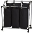 Household Essentials 3Bag Laundry Clothes Hamper Sorter with Vented Bags