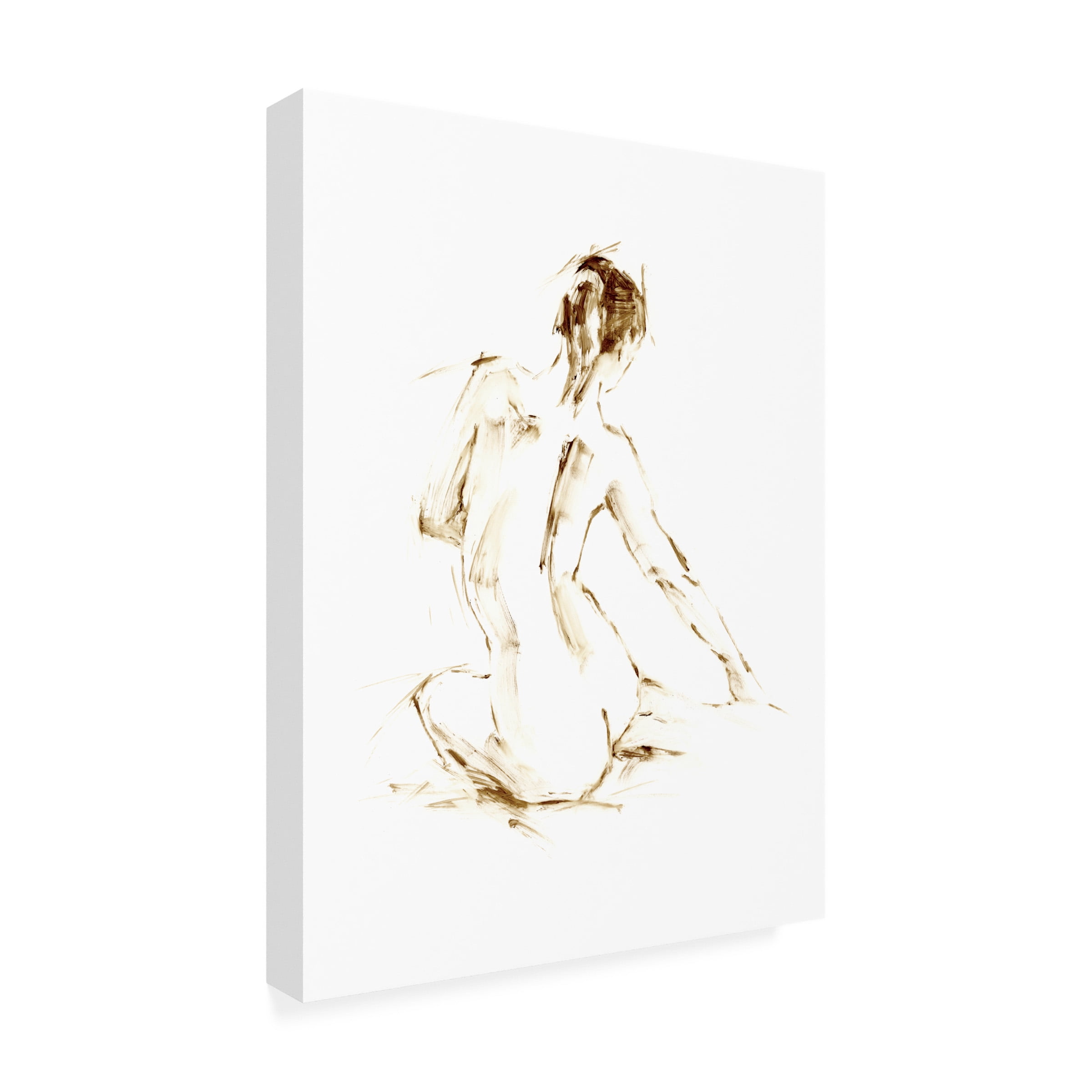 Ethan Harper 'Drybrush Figure Study I' Canvas Art