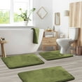 thumbnail image 3 of Memory Foam 3 PC Bathroom Rug Absorbent Bath Mat Set Small Large and Contour Rug, 3 of 7
