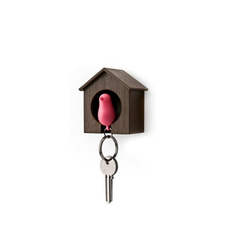 Nest Key - Likable Bird Nest Sparrow House Key Chain Ring Whistle Wall Hook Holders
