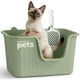 thumbnail image 1 of Arenero para Gato ESQUIMAL Verde con Paredes Altas y Pala, 1 of 6