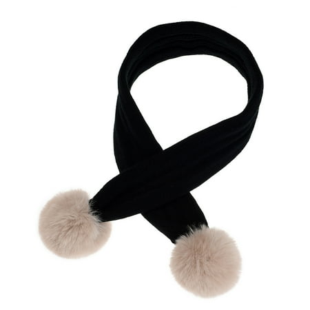 

kpoplk Baby Hats 0-3 Months Baby Girls Boys Soft Warm Knit Hat Kids Winter Hat With Scarf(Black)