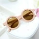 Retro Kids Sunglasses, Flexible Cute Eyewear, with PC Frame Glasses Round for Kids Infant Children Sports Pink - image 4 of 6