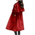 thumbnail image 3 of Brglopf Women's Trench Coat Long Double-Breasted Spring Fall Fashion Windbreaker Jackets Classic Lapel Overcoat Outerwear with Pockets(Red,L), 3 of 3
