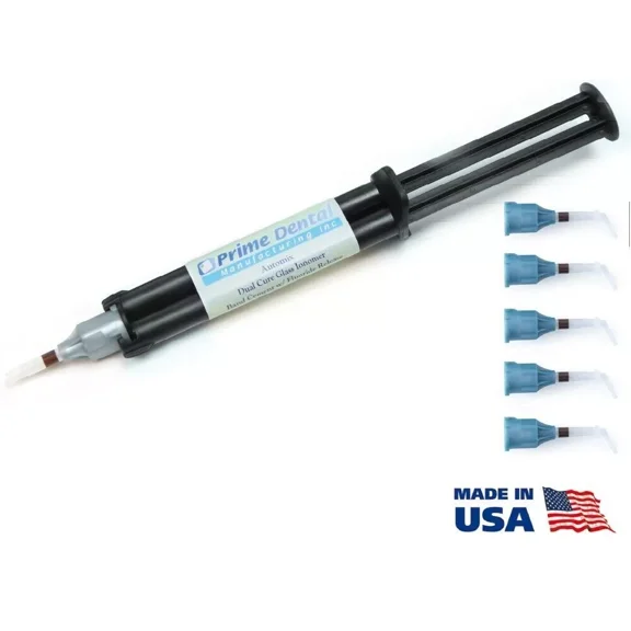 Prime Dental Automix Dual Cure Glass Ionomer Band Cement A2 10gm Syringe