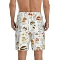 thumbnail image 2 of Balery Mushrooms And Butterflies Men's Cotton Knit Pajama Shorts Waistband & Pockets,Short Pajama Pants-Small, 2 of 8