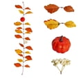 thumbnail image 2 of Dongrere Artificial Fall Leaf Garland with Pumpkin Berry, Autumn Thanksgiving Vine Decor for Halloween Party Home, 39 Inch, 2 of 7