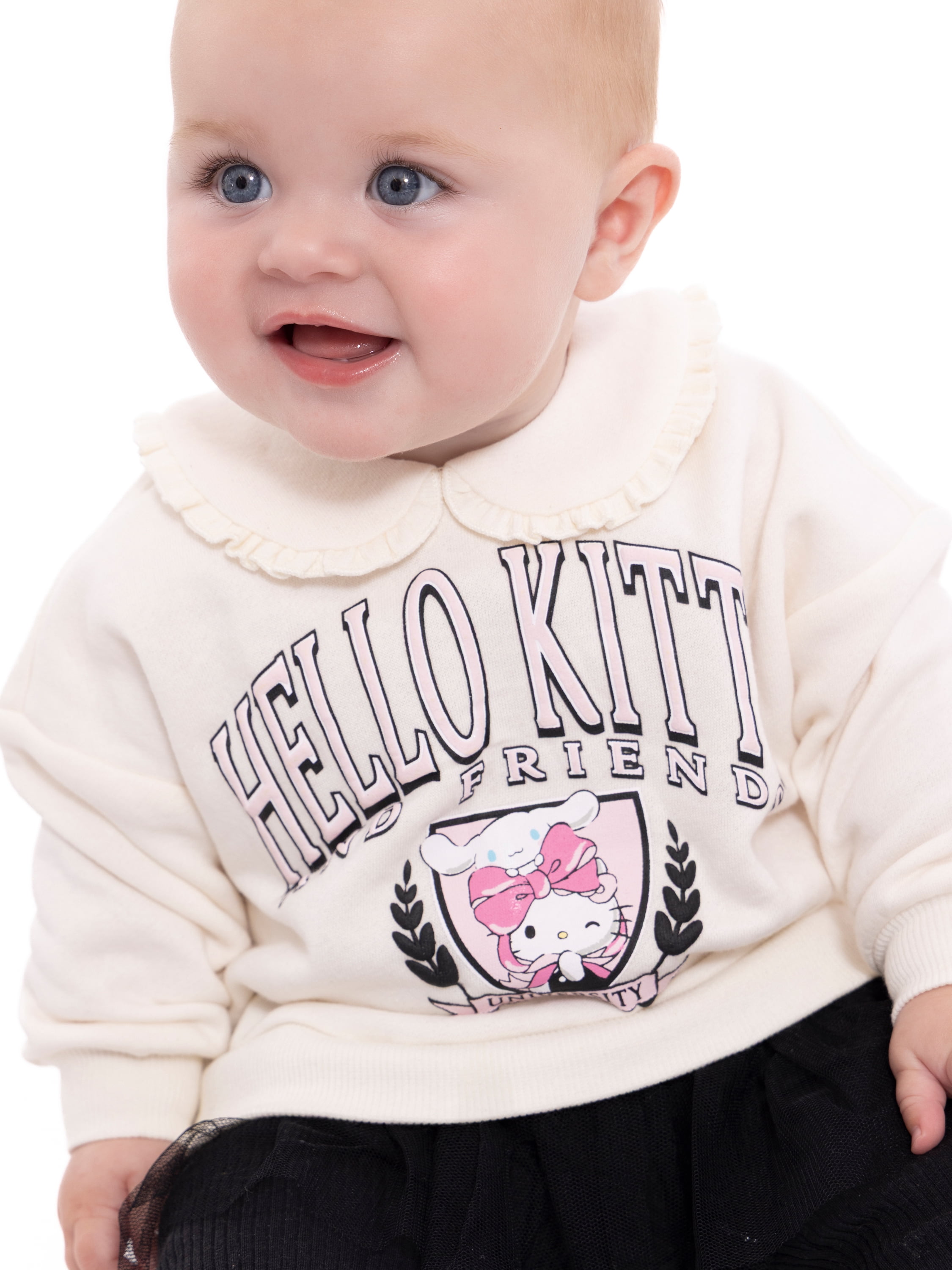 Hello Kitty Baby Girls Long Sleeve Collared Tunic and Leggings Set, 2-Piece, Sizes 0/3M-24M