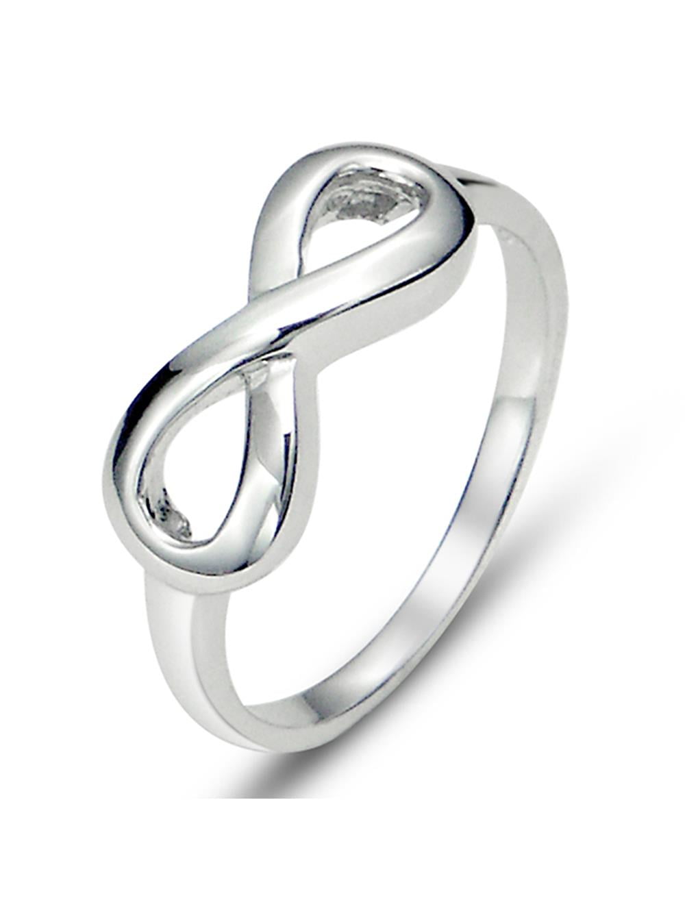 8, 9 WithLoveSilver 925 Sterling Silver Infinity Symbol Wedding Band Ring Size 