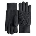 thumbnail image 3 of WHEANG Winter Gloves Knit Winter Gloves Fleece Lined Warm Full Finger Anti-Slip Touchscreen Comfortable Stylish Black L Summer 2026 Sales Under $1, 3 of 8