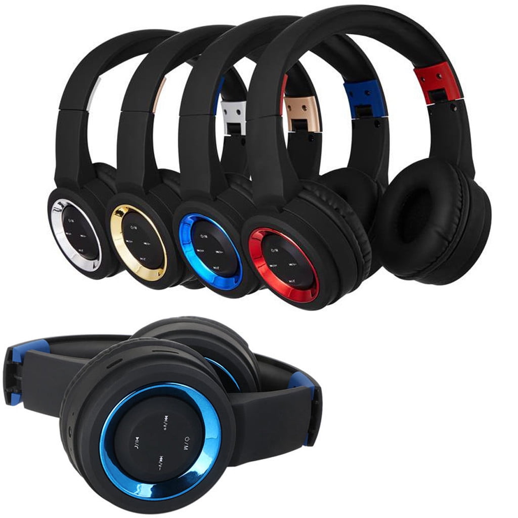 Over Ear Headphones, Wireless Headphones Bluetooth Headset Noise Cancelling Over Ear with Microphone, Headphones for Women(Red)