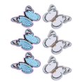 thumbnail image 3 of Parche para ropa con lentejuelas, mariposa, abeja, apliques para planchar, pegatina de tela para camiseta DIY (mariposa azul), 6 uds., 3 of 5