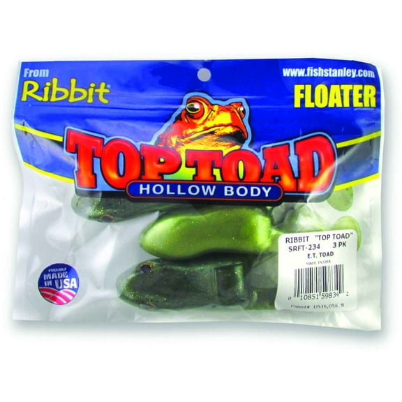 Stanley SRFT-234 Top Toad Hollow Body Frog Unrigged 4" E.T. Toad