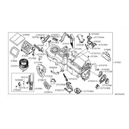 Actuator Assy, 2004-2014 Nissan Titan & Armada AC Heater Defrost Actuator Motor OEM NEW Genuine By Nissan Ship from