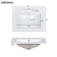 thumbnail image 7 of 30 Inch Bathroom Vanity with Sink, Single Sink Bathroom Vanity with 3 Drawer and Adjustable Shelves, Bathroom Cabinet with Sink for Bethroom, 7 of 7
