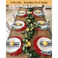 thumbnail image 4 of 15 Inch Round Placemats Set of 6, Red Christmas Tree Non Slip Heat Insulation PP Table Mats, Xmas Trees Snowflake Winter Washable Place Mats for Kitchen Dining Party Table Decor, 4 of 7