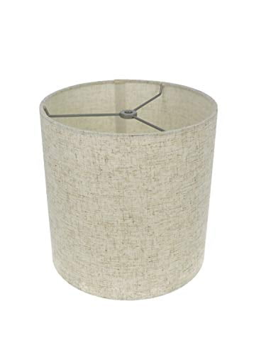Urbanest Linen Drum Lamp Shade, 10-inch by 10-inch by 10-inch, Cottage, Spider-Fitter