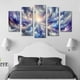 thumbnail image 3 of Cuadro decorativo Cuadros Abigail para sala recamara Abstracto Cielo Nubes Azul Set de 5 piezas 150cm x 80cm, 3 of 5