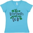 thumbnail image 3 of Inktastic St. Patrick's Day the Leprechauns Made Me Do It Women's V-Neck T-Shirt, 3 of 5