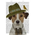 thumbnail image 2 of Fab Funky 26x32 White Modern Wood Framed Museum Art Print Titled - Jack Russell Bird Watcher, 2 of 4