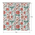 thumbnail image 5 of Pioneer Flower Floral Print Pattern Shower Curtain 72"x72", Bathroom Decorative Shower Curtain Set with 12 Hooks, Waterproof Washable, 5 of 6