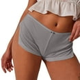 thumbnail image 2 of FireFox Sexy Booty Shorts for Women Y2k Low Rise Side Slit Pj Mini Shorts 2025-Gray-L,Sexy Shorts for Women,Hot Pants,Booty Shorts, 2 of 5