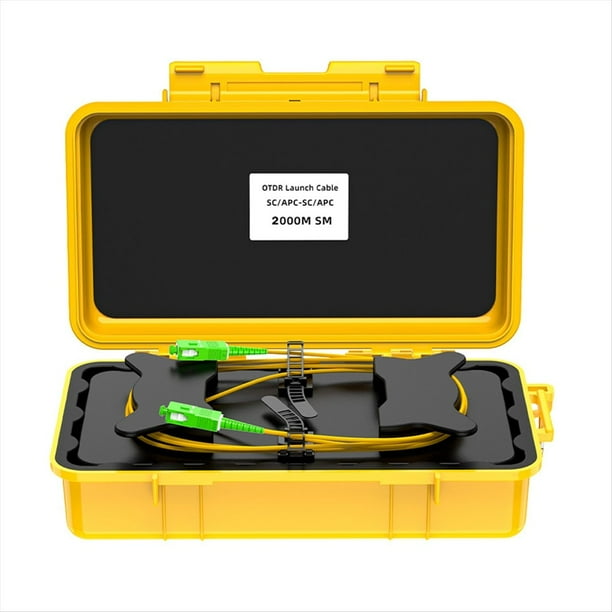 Eliminador de Zona Muerta de Caja de Lanzamiento OTDR, Anillos de Fibra, Caja de Lanzamiento OTDR de Fibra Óptica de 2 Km SC/-SC/