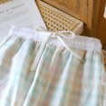 thumbnail image 5 of Tnhcen Women's Plaid Sleep Shorts with Pockets Soft Breathable Fabric Adjustable Drawstring Loose Fit Lounge Pajamas M-XL, 5 of 9