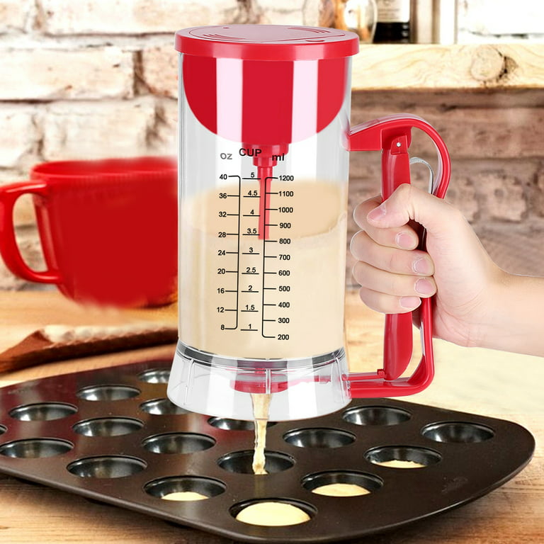 Batter Dispenser Cupcake Pancake,Professional Leakproof Durable Kitchen  Tool Waffle Home Heat Resistant Handheld for Baking 