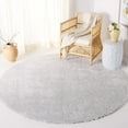 thumbnail image 2 of SAFAVIEH Tahoe Candyce Solid Shag Area Rug, Light Grey, 6'7" x 6'7" Round, 2 of 8