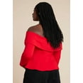 thumbnail image 3 of ELOQUII Women's Plus Size Fold Over Top With Front Button Detail, 3 of 4